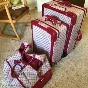 Ralph Lauren red luggage